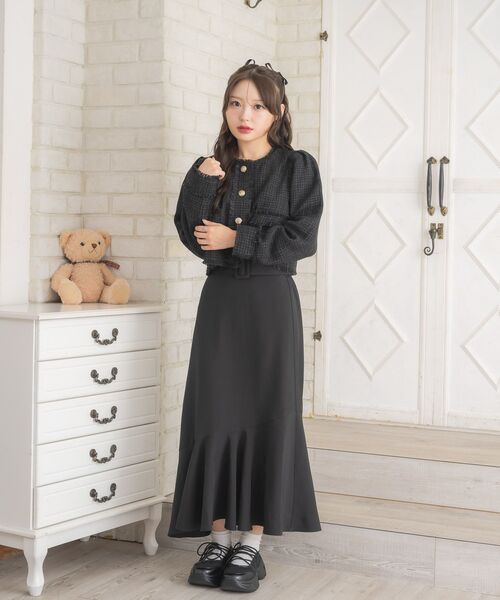 ems excite（エムズエキサイト）の「共ベルトマーメイドSK（スカート・レディース・グレー系その他2/ブラック/ナチュラル・FREE）」の14枚目の写真