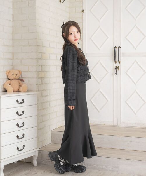 ems excite（エムズエキサイト）の「共ベルトマーメイドSK（スカート・レディース・グレー系その他2/ブラック/ナチュラル・FREE）」の15枚目の写真