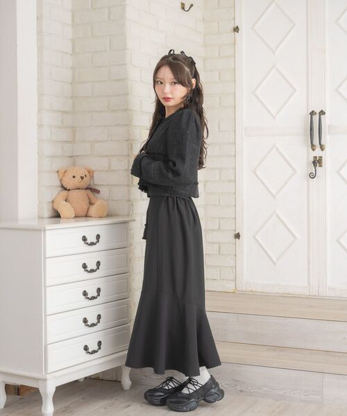 ems excite（エムズエキサイト）の「共ベルトマーメイドSK（スカート・レディース・グレー系その他2/ブラック/ナチュラル・FREE）」の16枚目の写真