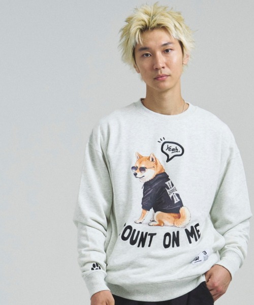 JACKROSE（ジャックローズ）の「JE-Yeah.DOG&CAT.Nikukyu-クルースウェット（スウェット・メンズ・その他1/その他2/その他3/その他4・S/M/L）」の2枚目の写真