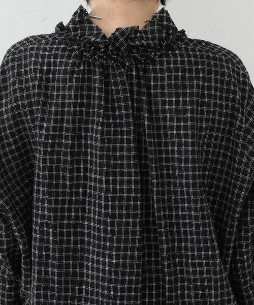 journal standard luxe リファイン フリルブラウス ブラック JOURNAL 
