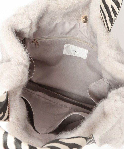 Elura（エルーラ）の「ミンクライクファートートＭ/607563（トートバッグ・レディース・ブラウン/グレー・FREE）」の19枚目の写真