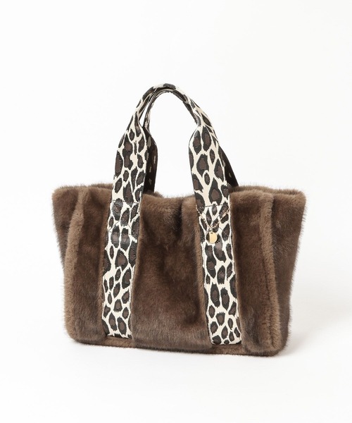 Elura（エルーラ）の「ミンクライクファートートＭ/607563（トートバッグ・レディース・ブラウン/グレー・FREE）」の12枚目の写真