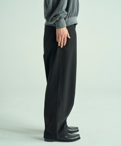 VICTIM（ヴィクティム）の「VICTIM ヴィクティム / WIDE EASY PANTS 圧縮フラノワイドイージーパンツ / VTM-25-P-102（スラックス・メンズ・ブラック/ブラウン/チャコールグレー・1/2/3）」の4枚目の写真