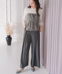 MISCH MASCH | 2025秋冬新作 サイドベルト付きワイドパンツ(その他パンツ)