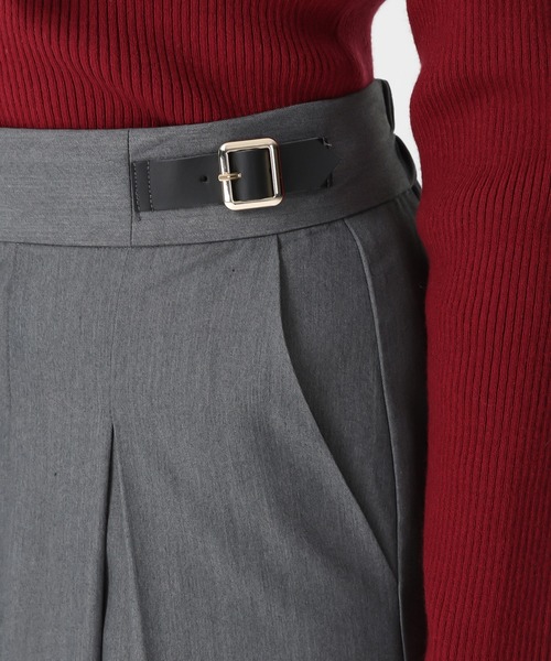 MISCH MASCH(ミッシュマッシュ)の「2025秋冬新作 サイドベルト付きワイドパンツ(その他パンツ・レディース・グレー/ピンク・S/M)」の9枚目の写真