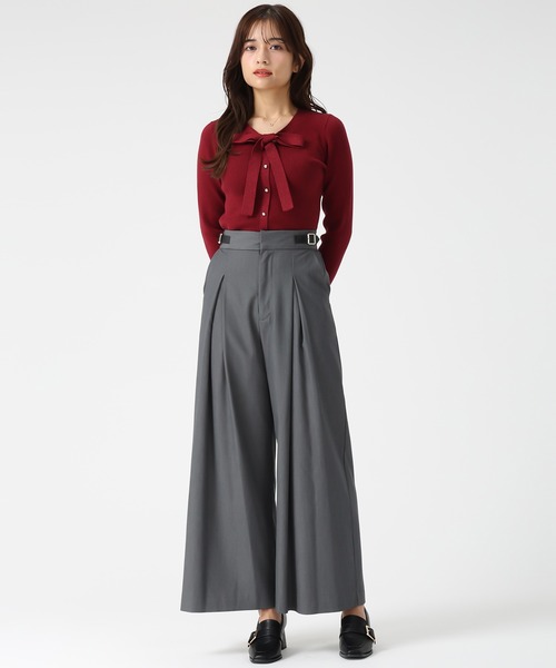 MISCH MASCH(ミッシュマッシュ)の「2025秋冬新作 サイドベルト付きワイドパンツ(その他パンツ・レディース・グレー/ピンク・S/M)」の13枚目の写真