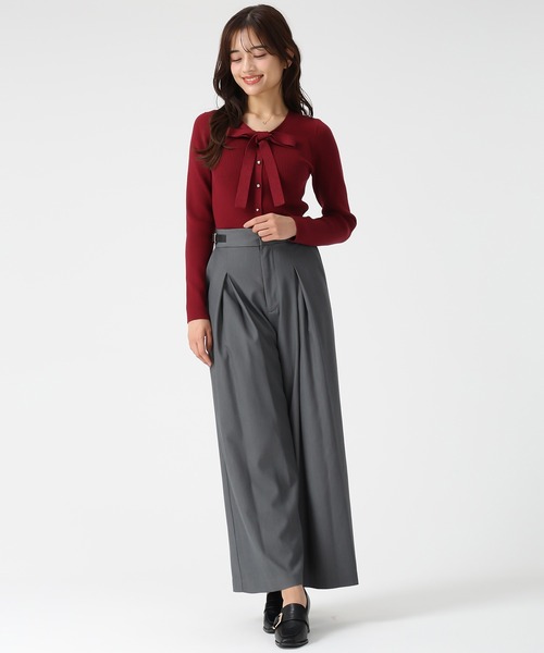 MISCH MASCH(ミッシュマッシュ)の「2025秋冬新作 サイドベルト付きワイドパンツ(その他パンツ・レディース・グレー/ピンク・S/M)」の14枚目の写真