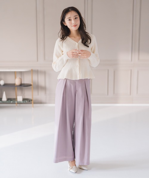 MISCH MASCH(ミッシュマッシュ)の「2025秋冬新作 サイドベルト付きワイドパンツ(その他パンツ・レディース・グレー/ピンク・S/M)」の20枚目の写真