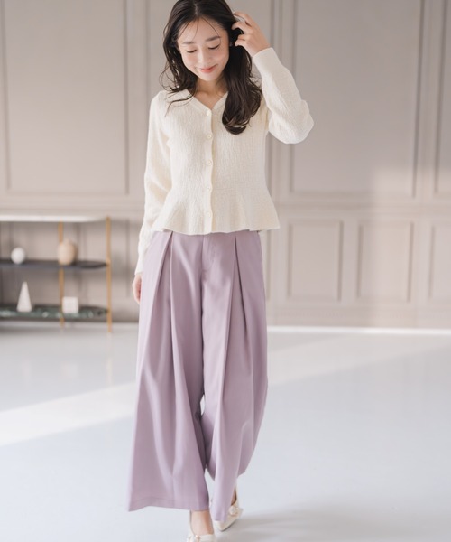 MISCH MASCH(ミッシュマッシュ)の「2025秋冬新作 サイドベルト付きワイドパンツ(その他パンツ・レディース・グレー/ピンク・S/M)」の21枚目の写真