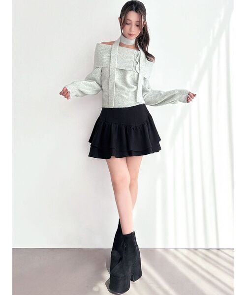 RESEXXY(リゼクシー)の「ビックカラーチョーカーニットトップス(ニット/セーター・レディース・ホワイト/グレー/レッド・FREE)」の19枚目の写真