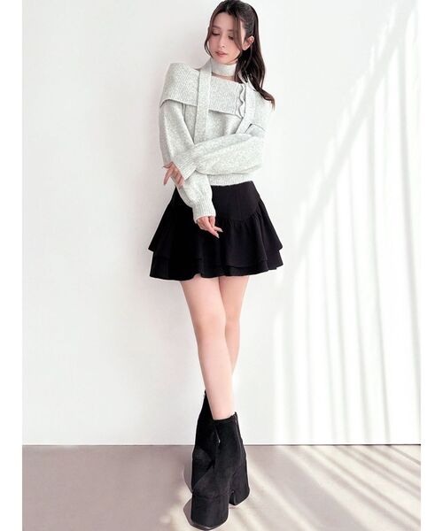 RESEXXY(リゼクシー)の「ビックカラーチョーカーニットトップス(ニット/セーター・レディース・ホワイト/グレー/レッド・FREE)」の20枚目の写真