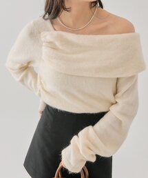 mystic | ワンショルデザインニット(ニット/セーター)