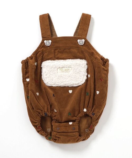 apres les cours（アプレレクール）の「【リンク】tiny bear サロペット（その他ベビーウェア・キッズ・レッド/キャメル・80/70）」の3枚目の写真