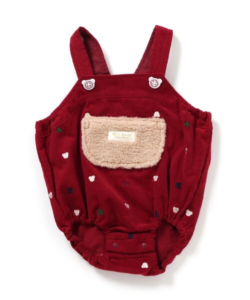 apres les cours（アプレレクール）の「【リンク】tiny bear サロペット（その他ベビーウェア・キッズ・レッド/キャメル・80/70）」の5枚目の写真