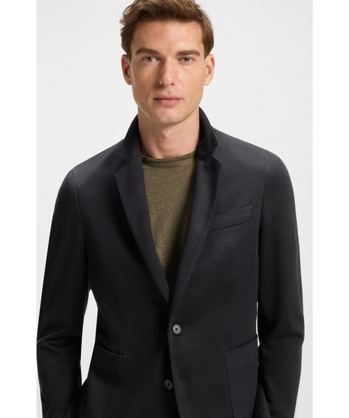 BOSS(ボス)の「BECKHAM x BOSS ブレザー メランジ コットンブレンド(テーラードジャケット・メンズ・ダークブルー・52/44/46/50/48/54/56)」の2枚目の写真