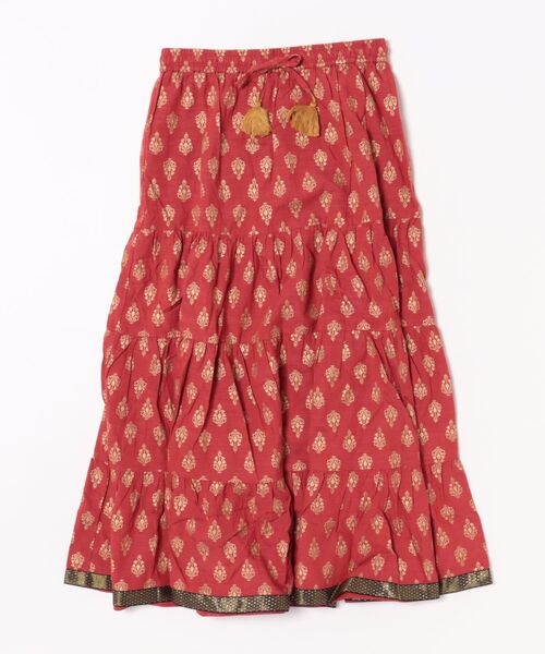 チャイハネ（チャイハネ）の「【チャイハネ】オーピュレティアードスカート（スカート・レディース・ホワイト/ブラック/レッド・FREE）」の3枚目の写真