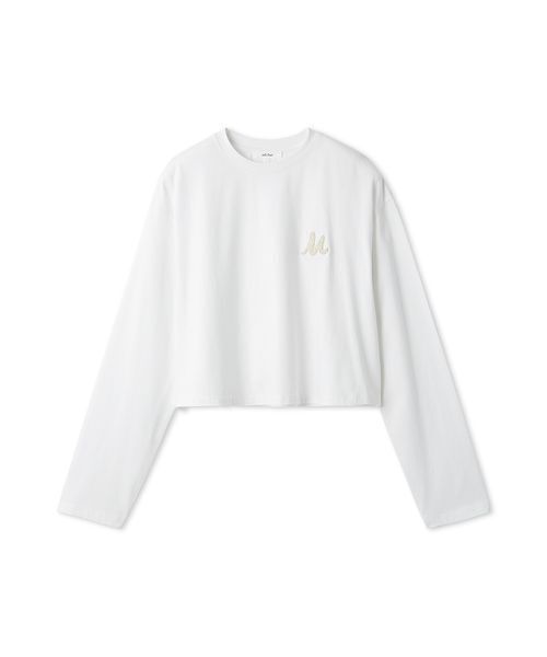 Mila Owen(ミラオーウェン)の「サガララメ刺繍ロンT(Tシャツ/カットソー・レディース・ベージュ/ネイビー/ホワイト/ライトブルー・F)」の2枚目の写真