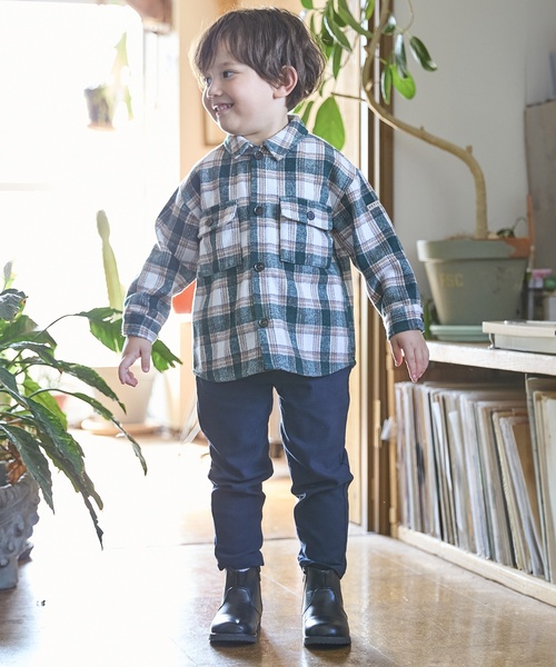 petit main（プティマイン）の「コーデュロイ/チェックアソートシャツ（シャツ/ブラウス・キッズ・カラフル/グレー・100cm/120cm/130cm/90cm/110cm/80ｃｍ）」の3枚目の写真