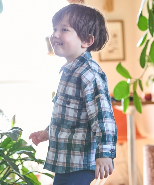 petit main（プティマイン）の「コーデュロイ/チェックアソートシャツ（シャツ/ブラウス・キッズ・カラフル/グレー・100cm/120cm/130cm/90cm/110cm/80ｃｍ）」の4枚目の写真
