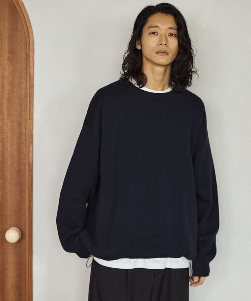 Firsthand(ファーストハンド)の「Firsthand/ファーストハンド ミラノリブ スピンドル クルーニット / イージーケア(ニット/セーター・メンズ・ネイビー/ブラック/チャコールグレー・M/L)」の3枚目の写真