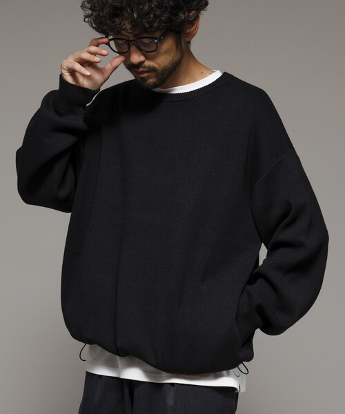 Firsthand(ファーストハンド)の「Firsthand/ファーストハンド ミラノリブ スピンドル クルーニット / イージーケア(ニット/セーター・メンズ・ネイビー/ブラック/チャコールグレー・M/L)」の1枚目の写真