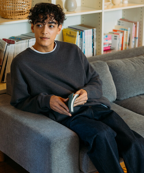 Firsthand(ファーストハンド)の「Firsthand/ファーストハンド ミラノリブ スピンドル クルーニット / イージーケア(ニット/セーター・メンズ・ネイビー/ブラック/チャコールグレー・M/L)」の18枚目の写真