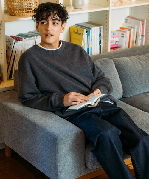 Firsthand(ファーストハンド)の「Firsthand/ファーストハンド ミラノリブ スピンドル クルーニット / イージーケア(ニット/セーター・メンズ・ネイビー/ブラック/チャコールグレー・M/L)」の19枚目の写真