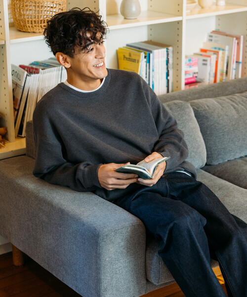 Firsthand(ファーストハンド)の「Firsthand/ファーストハンド ミラノリブ スピンドル クルーニット / イージーケア(ニット/セーター・メンズ・ネイビー/ブラック/チャコールグレー・M/L)」の9枚目の写真