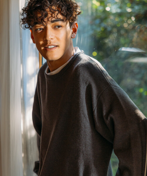 Firsthand(ファーストハンド)の「Firsthand/ファーストハンド ミラノリブ スピンドル クルーニット / イージーケア(ニット/セーター・メンズ・ネイビー/ブラック/チャコールグレー・M/L)」の11枚目の写真