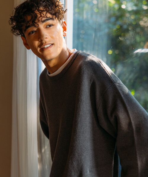 Firsthand(ファーストハンド)の「Firsthand/ファーストハンド ミラノリブ スピンドル クルーニット / イージーケア(ニット/セーター・メンズ・ネイビー/ブラック/チャコールグレー・M/L)」の12枚目の写真