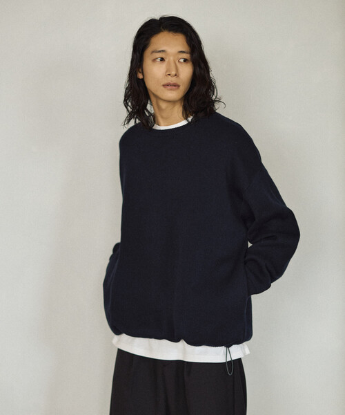 Firsthand(ファーストハンド)の「Firsthand/ファーストハンド ミラノリブ スピンドル クルーニット / イージーケア(ニット/セーター・メンズ・ネイビー/ブラック/チャコールグレー・M/L)」の6枚目の写真