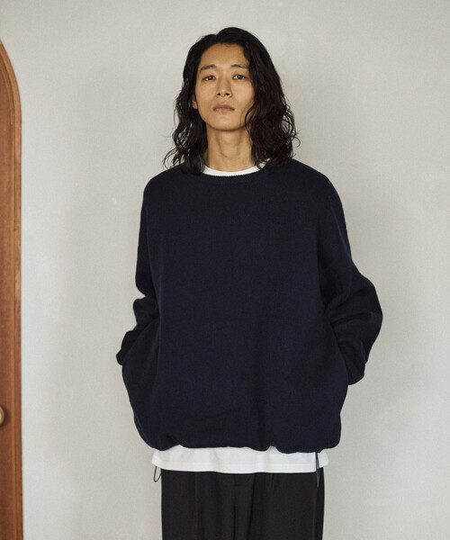 Firsthand(ファーストハンド)の「Firsthand/ファーストハンド ミラノリブ スピンドル クルーニット / イージーケア(ニット/セーター・メンズ・ネイビー/ブラック/チャコールグレー・M/L)」の7枚目の写真