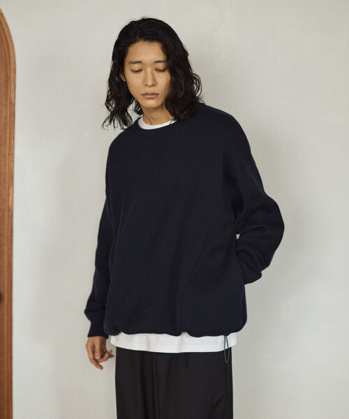 Firsthand(ファーストハンド)の「Firsthand/ファーストハンド ミラノリブ スピンドル クルーニット / イージーケア(ニット/セーター・メンズ・ネイビー/ブラック/チャコールグレー・M/L)」の8枚目の写真