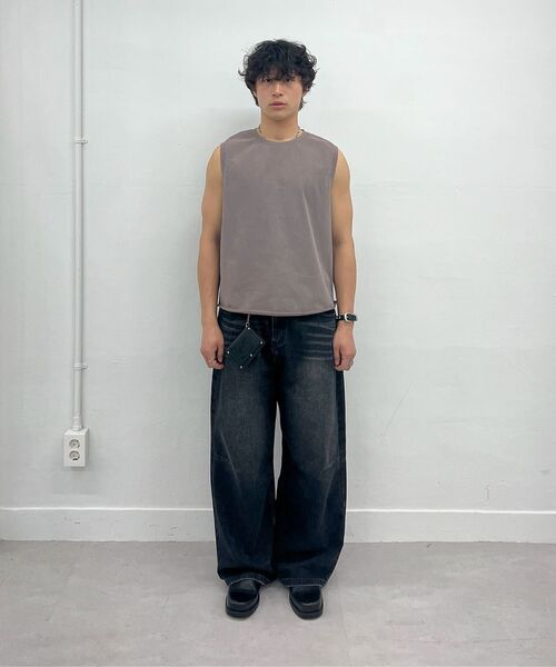 Millo Archive（ミロ アーカイブ）の「ルーズストレートデニムパンツ [ウォッシュドブラック]（デニムパンツ・メンズ・その他・MEDIUM/LARGE/X-LARGE）」の13枚目の写真