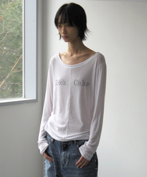 ROCKCAKE（ロックケーキ）の「Front Slit Long Sleeve Top - Ivory（Tシャツ/カットソー）」