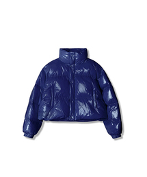 Siberia Duck Shiny Crop Padding BLUE