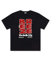 ESCAPEFROM（エスケープフロム）の「レッドブリーズプリントオーバーフィット半袖ブラック（Tシャツ/カットソー）」