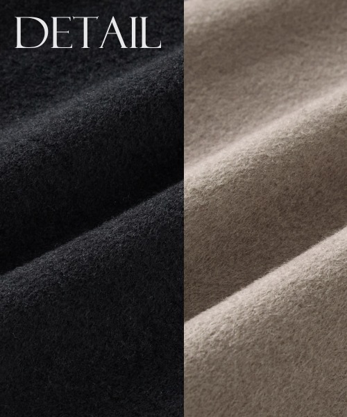 Nissen glamor(ニッセングラマー)の「【大きい胸専用】ウール混ノーカラーロングコート(ノーカラーコート・レディース・ブラック/ベージュ・M/L/LL)」の22枚目の写真