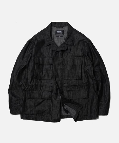 FRIZMWORKS(フリズムワークス)の「DENIM OVERSIZED BDU JACKET _ BLACK(デニムジャケット・メンズ・その他・MEDIUM/LARGE/X-LARGE)」の1枚目の写真