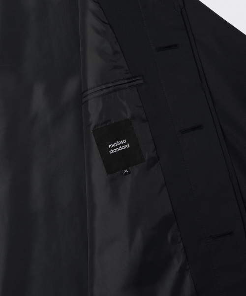 MUSINSA STANDARD（ムシンサスタンダード）の「オーバーサイズバルマカントレンチコート[ブラック]（トレンチコート・メンズ・その他・MEDIUM/LARGE/X-LARGE）」の9枚目の写真