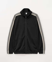 TOFFEE（トフィー）の「サイドライントラックジャケット (ブラック)（ナイロンジャケット）」