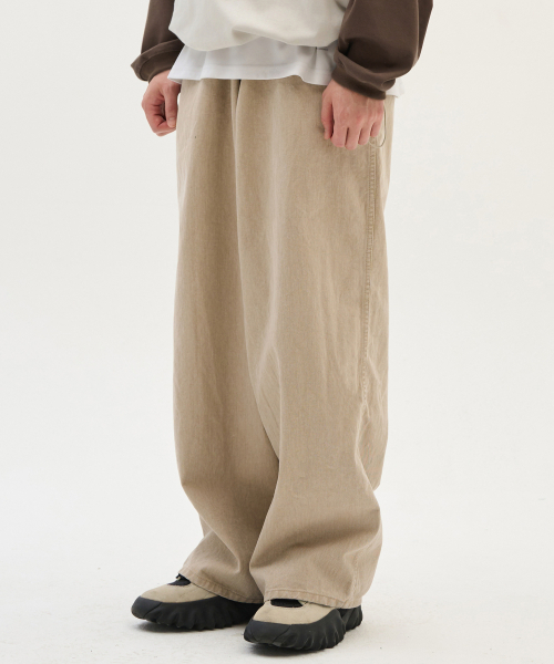 XERO（ゼロ）の「カチオンウォッシュドオーバーバンディングパンツ（その他パンツ・メンズ・カーキ/Beige/チャコール・MEDIUM/LARGE）」の5枚目の写真