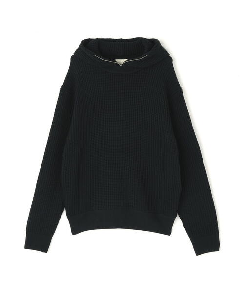 Toironier(トワロニエ)の「Toironier/トワロニエ/Zip Waffle Knit Hoodie(ニット/セーター・メンズ・チャコールグレー/ブラック/ブラウン・2/1)」の11枚目の写真
