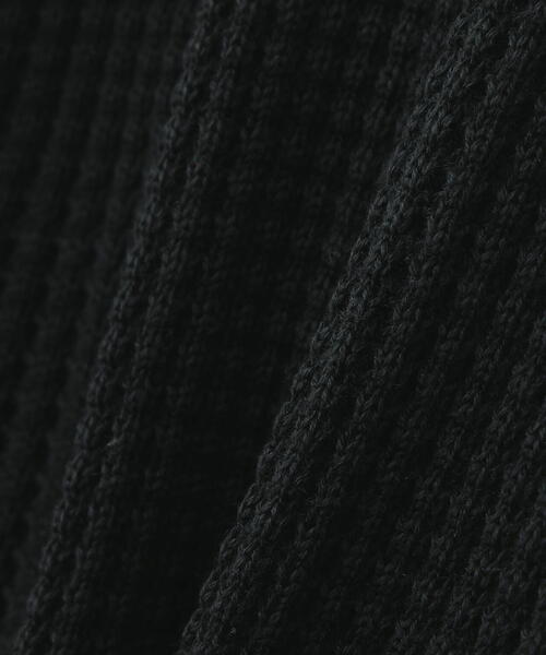 Toironier(トワロニエ)の「Toironier/トワロニエ/Zip Waffle Knit Hoodie(ニット/セーター・メンズ・チャコールグレー/ブラック/ブラウン・2/1)」の12枚目の写真