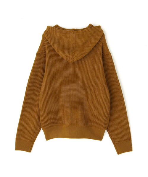 Toironier(トワロニエ)の「Toironier/トワロニエ/Zip Waffle Knit Hoodie(ニット/セーター・メンズ・チャコールグレー/ブラック/ブラウン・2/1)」の4枚目の写真