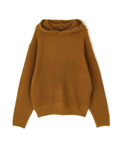Toironier(トワロニエ)の「Toironier/トワロニエ/Zip Waffle Knit Hoodie(ニット/セーター・メンズ・チャコールグレー/ブラック/ブラウン・2/1)」の9枚目の写真