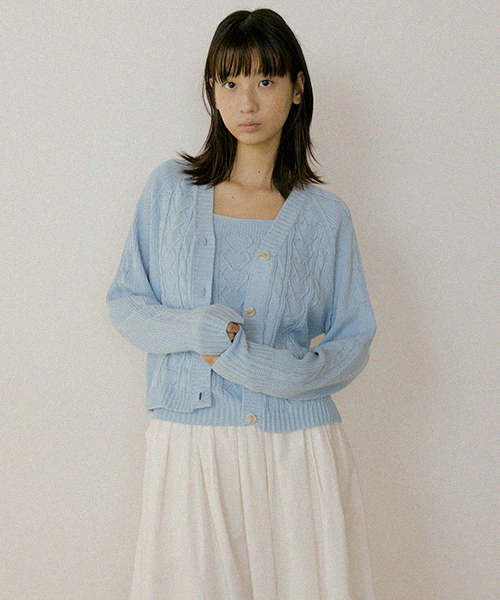 LINGSEOUL(リングソウル)の「whole garment knit cardigan-sky(カーディガン/ボレロ・レディース・その他・FREE)」の1枚目の写真
