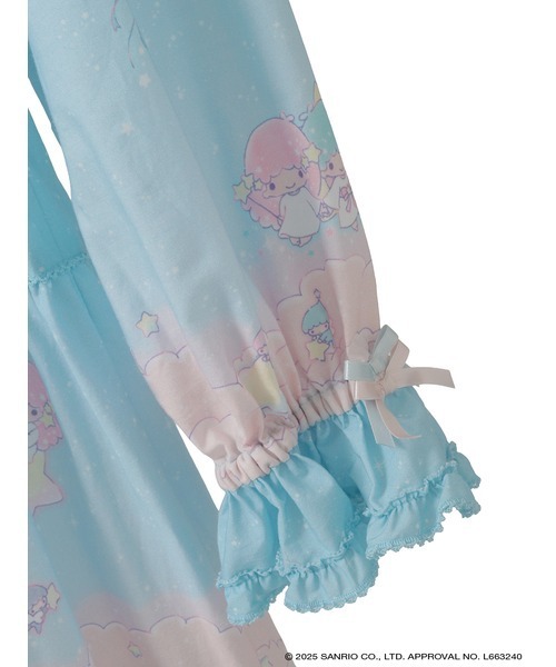 Little Twin Stars×PINK HOUSE A Starry Night Wish柄ミディワンピース