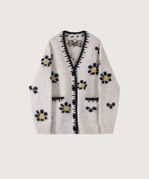 Garden Motif Jacquard Cardigan